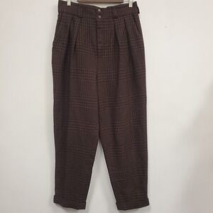 Vintage Gap Womens‎ Wool Academia Old Money Houndstooth Pants Size 15/16 Tapered